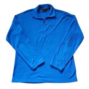 Marmot Mens M Rocklin Fleece Jacket 1/4 Zip Pullover Blue